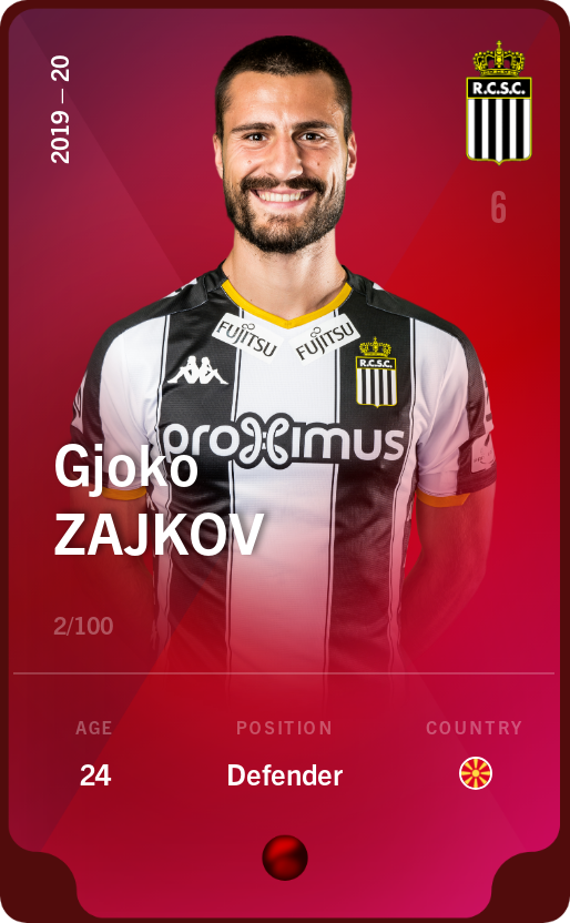 Sorare - Sorare Official - Gjoko Zajkov 2019-20 • Rare 2/100 - NFT # 4120733995506491707684066395553079835860334217827328904940225563278307898462