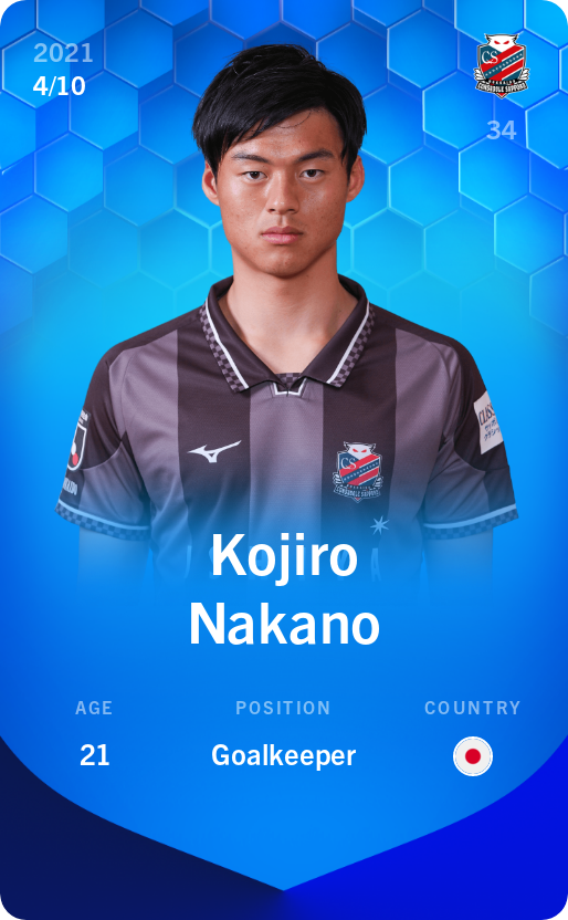 Sorare - Sorare Official - Kojiro Nakano 2021-22 • Super Rare 4/10 - NFT # 113364190563294607567024785485092241710223596389215598949409948930985430525289