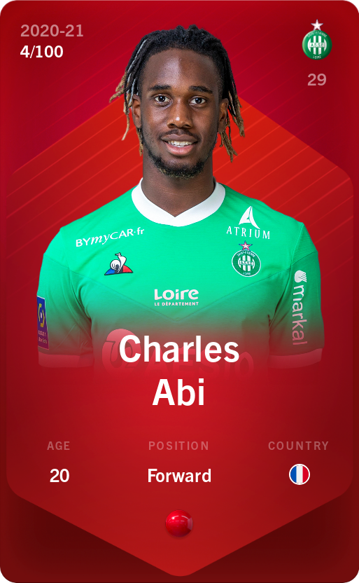 Sorare - Sorare Official - Charles Abi 2020-21 • Rare 4/100 - NFT # 58204018681827565530630375542906759912453525428400712590464215471417263212368