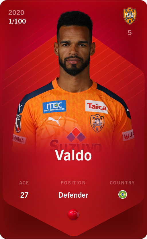 Sorare - Sorare Official - Valdo 2020-21 • Rare 1/100 - NFT # 45297548732055981077133973886928549362554740228336265208382296556857977182675
