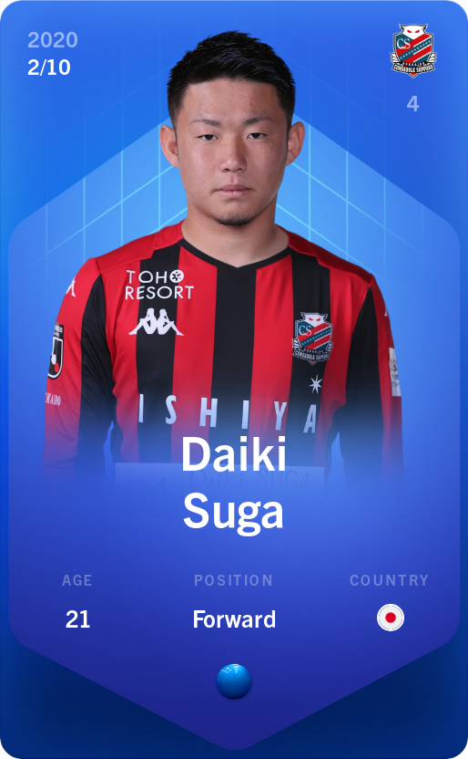Sorare - Sorare Official - Daiki Suga 2020-21 • Super Rare 2/10 - NFT # 72137333751470023376834034345760753548180844215271953114541933839853652795469