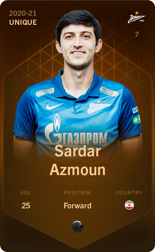 Sorare - Sorare Official - Sardar Azmoun 2020-21 • Unique - NFT # 14903250467290876682884668098172041290536620897472840383017147635048160812019