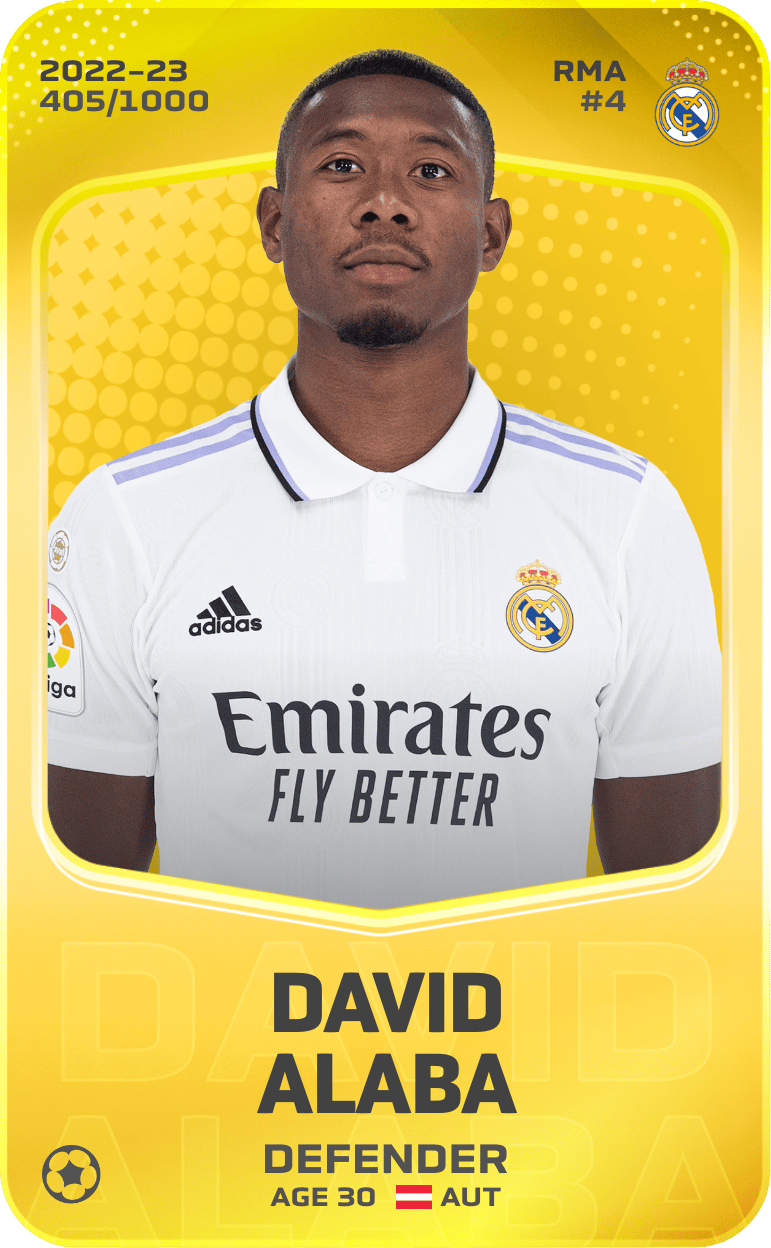 David Alaba 2022-23 • Limited 405/1000