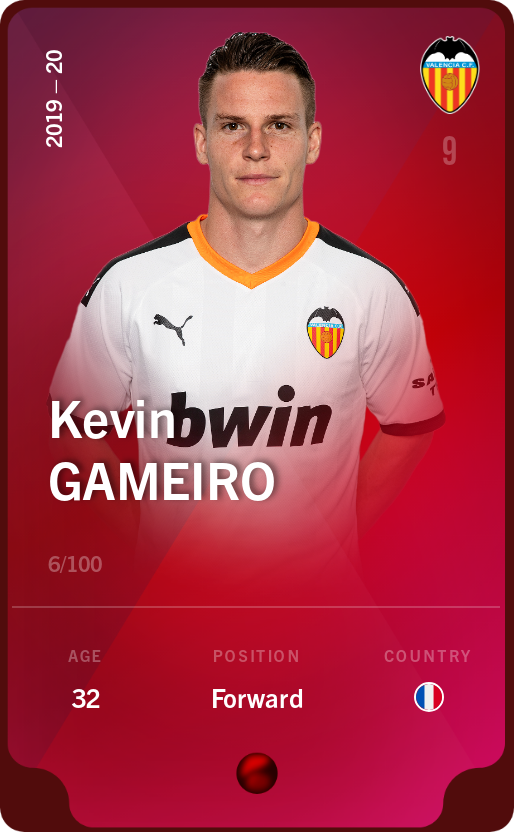 Sorare - Sorare Official - Kevin Gameiro 2019-20 • Rare 6/100 - NFT # 41611800241449497593131084919200153852661876817712724900917187913338970454298