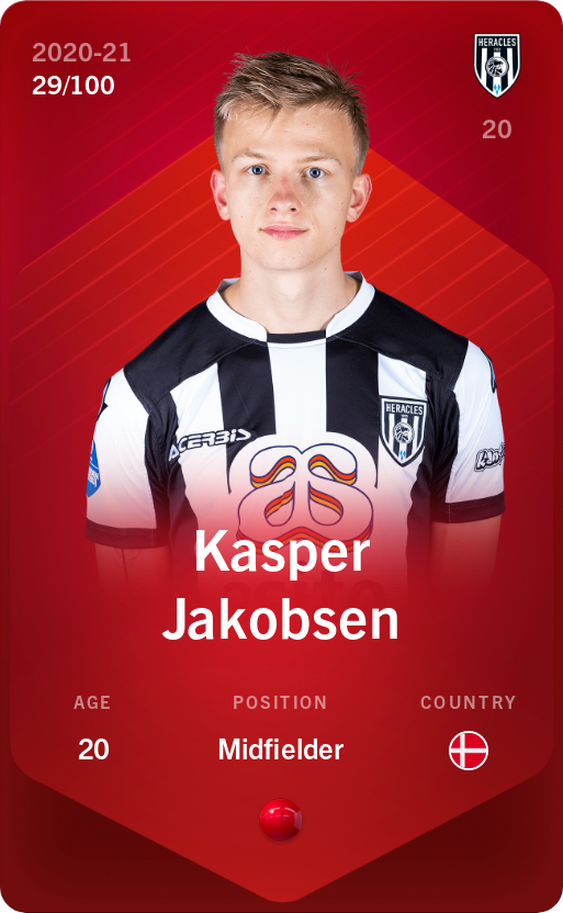 Sorare - Sorare Official - Kasper Jakobsen 2020-21 • Rare 29/100 - NFT # 5778040702876767854818036636475545093015364191232295481037604106787201940796