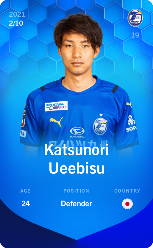 Sorare - Sorare Official - Katsunori Ueebisu 2021-22 • Super Rare 2/10 - NFT # 42868971686124982934094856066090699876965940917013190615629521928681302921014