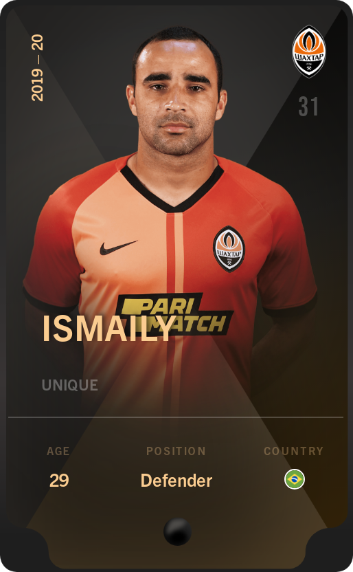 Sorare - Sorare Official - Ismaily 2019-20 • Unique - NFT # 3312989296996347563123127142265665831311308424087598938338736568041919464730
