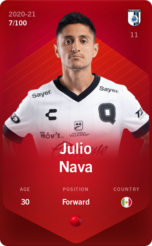 Sorare - Sorare Official - Julio Nava 2020-21 • Rare 7/100 - NFT # 92244368354292521273812692591825732652149651232496850707475724811116703308330