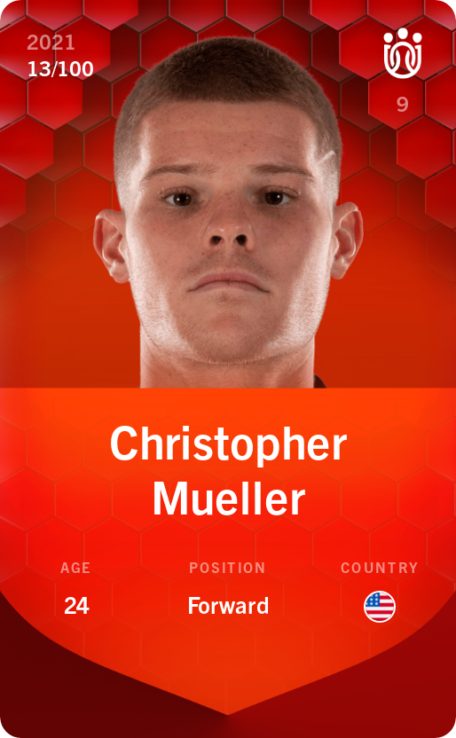 Sorare - Sorare Official - Christopher Mueller 2021-22 • Rare 13/100 - NFT # 2187410350933926088447853439775723305824640233315198800478379745173557902209
