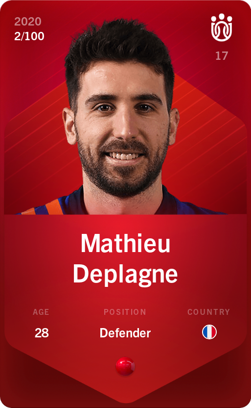 Sorare - Sorare Official - Mathieu Deplagne 2020-21 • Rare 2/100 - NFT # 21451933140875315176217753143241346190322377541096934556011534696063819838994