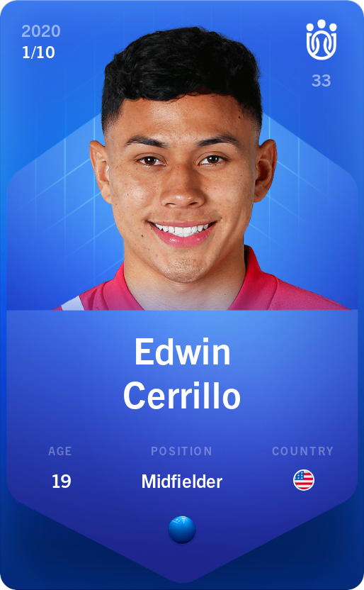 Sorare - Sorare Official - Edwin Cerrillo 2020-21 • Super Rare 1/10 - NFT # 58281075277374105908913630570889995243850022776684556032575539539176921796175