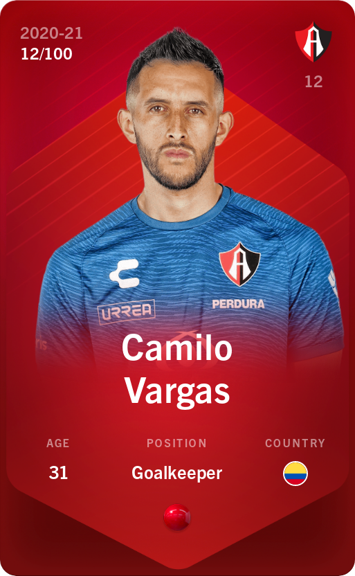 Sorare - Sorare Official - Camilo Vargas 2020-21 • Rare 12/100 - NFT # 33819336510108759244973087442598564798313734591858878636147956021904977529530