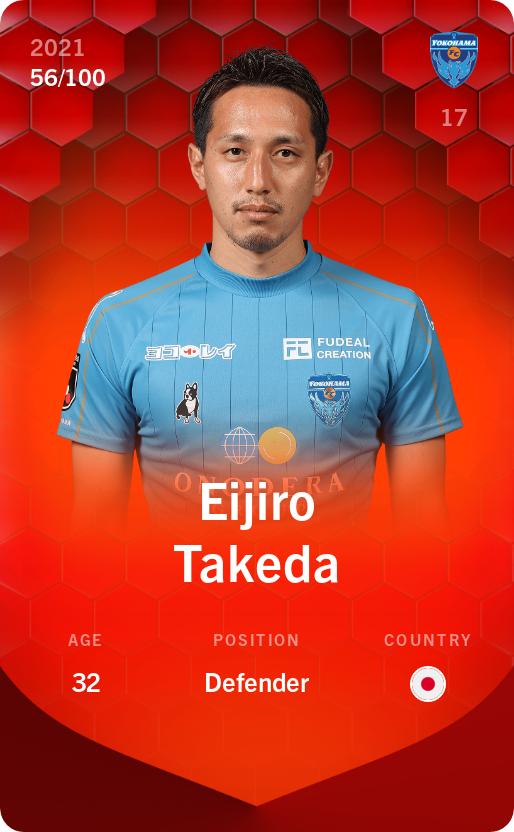 Sorare - Sorare Official - Eijiro Takeda 2021-22 • Rare 56/100 - NFT # 45888362024912813904953950573532410219795902910017418045442699883779573007463