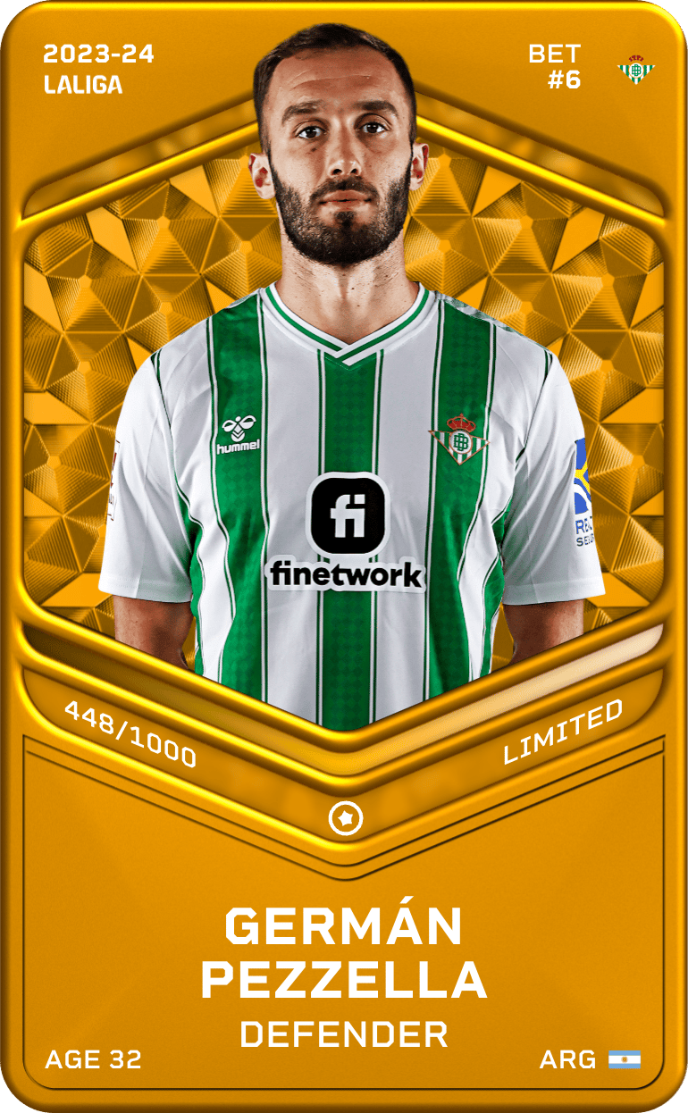 Germán Pezzella 2023-24 • Limited 448/1000