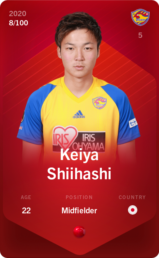 Sorare - Sorare Official - Keiya Shiihashi 2020-21 • Rare 8/100 - NFT # 26771755704009174023339983697350756919105505926485761955462686403508849367340