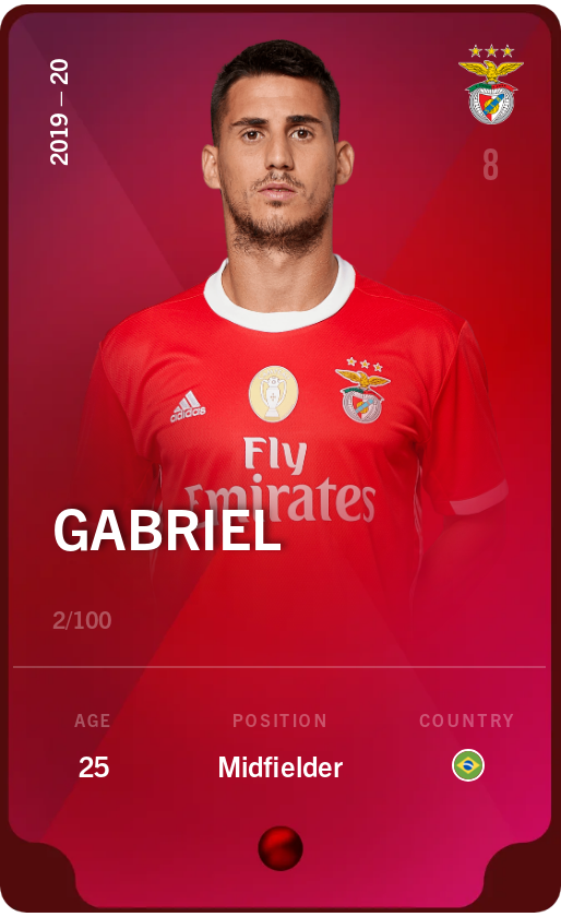 Sorare - Sorare Official - Gabriel 2019-20 • Rare 2/100 - NFT # 21027053688752370887106480784076970895816241404904464198788402438375873425671