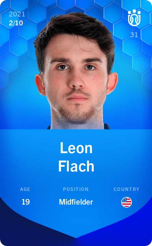 Sorare - Sorare Official - Leon Flach 2021-22 • Super Rare 2/10 - NFT # 29033210210773435066559524588608247674039086889525868914546028022367730736974