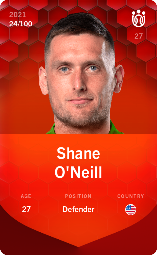 Sorare - Sorare Official - Shane O'Neill 2021-22 • Rare 24/100 - NFT # 107037495776151674327300682158148441884892199581499382610537893863289639573859