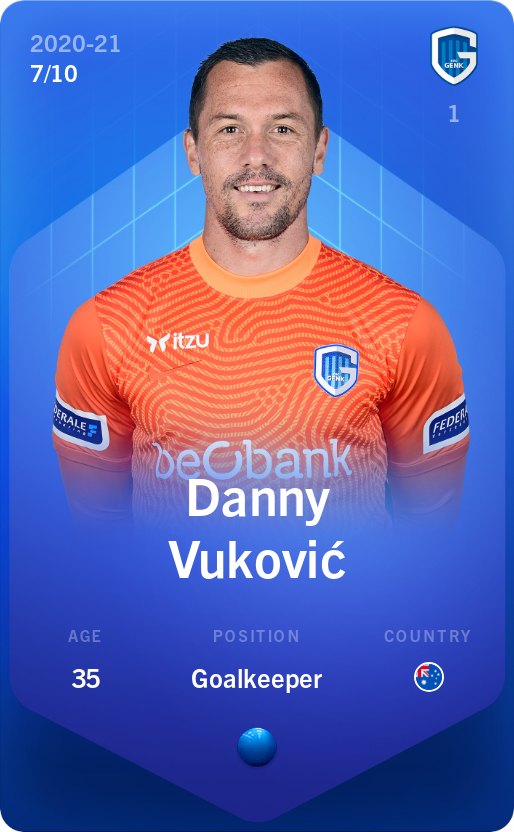Sorare - Sorare Official - Danny Vuković 2020-21 • Super Rare 7/10 - NFT # 96024227148246466964832412775295239893596642930233685270708161747991240472824