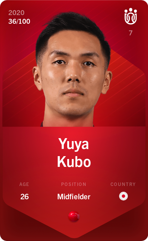 Sorare - Sorare Official - Yuya Kubo 2020-21 • Rare 36/100 - NFT # 97701748155545327317847280649203946499456296638495922621052486374199523028966