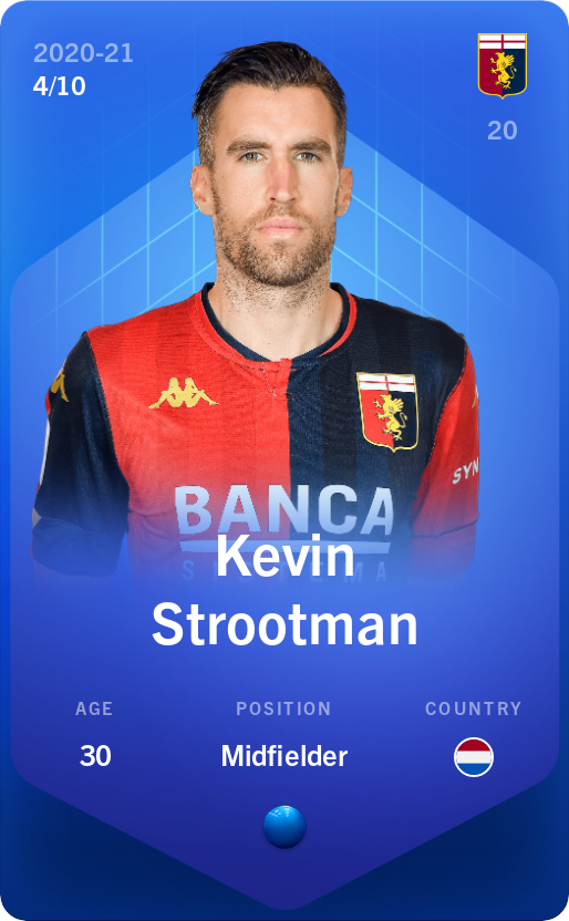 Sorare - Sorare Official - Kevin Strootman 2020-21 • Super Rare 4/10 - NFT # 13689129664823287198717131817851551830803021124703213964832301554828944598689