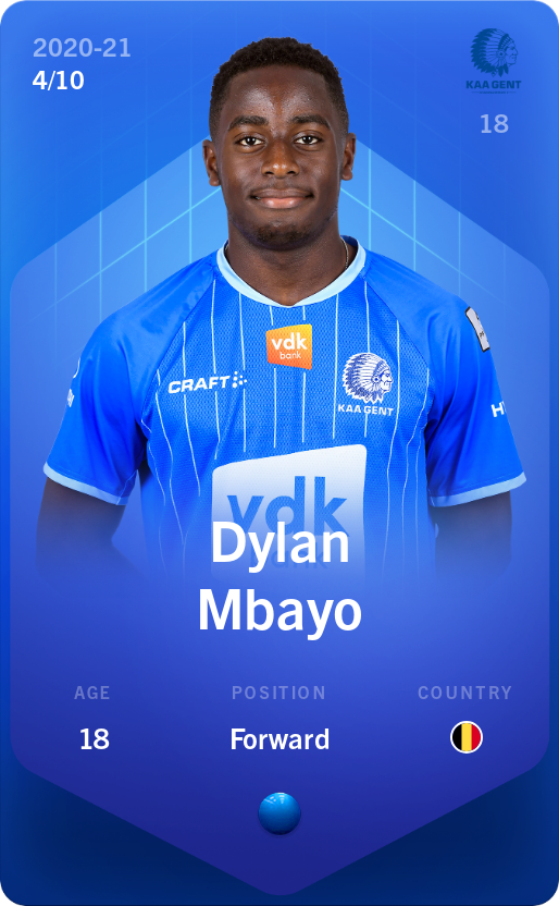 Sorare - Sorare Official - Dylan Mbayo 2020-21 • Super Rare 4/10 - NFT # 110331057399732906605401458654265459651035528005324455644787271126127674826810