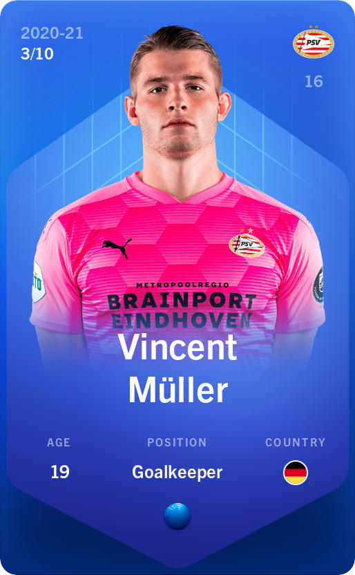Sorare - Sorare Official - Vincent Müller 2020-21 • Super Rare 3/10 - NFT # 7877912286975413626674385340305243874304103379125924594820477066568274508680