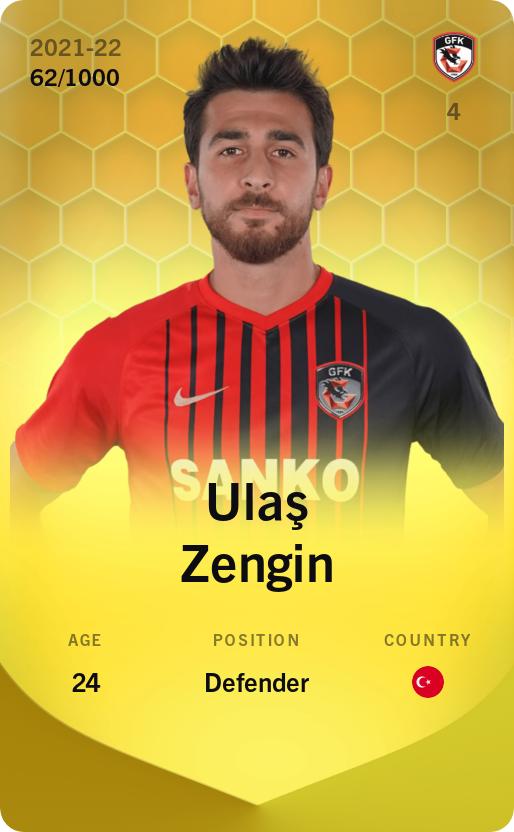 Sorare - Sorare Official - Ulaş Zengin 2021-22 • Limited 62/1000 - NFT # 48771269615309210953478603590045579101964054303734958584453371873890957922845