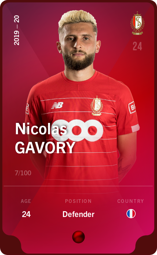 Sorare - Sorare Official - Nicolas Gavory 2019-20 • Rare 7/100 - NFT # 90908076439526970181746190755929215364513772976135120303616239250713173645444