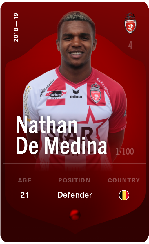 Sorare - Sorare Official - Nathan De Medina 2018-19 • Rare 1/100 - NFT # 62756072707671716946547470274483009809573000832856325745909572909341599736227