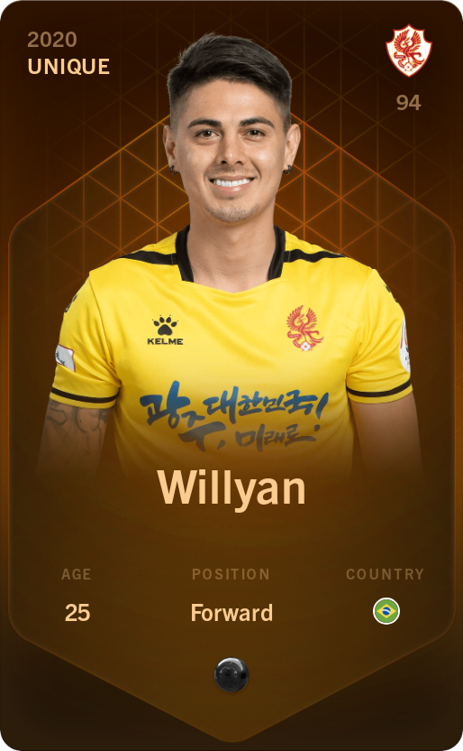 Sorare - Sorare Official - Willyan 2020-21 • Unique - NFT # 81924732317917250449378339895617598651125184832964909534305273465402951696433