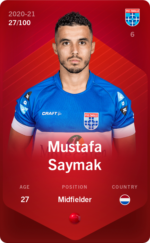 Sorare - Sorare Official - Mustafa Saymak 2020-21 • Rare 27/100 - NFT # 97933448838574876399702979044362049141229356267343117683689651420573538962816