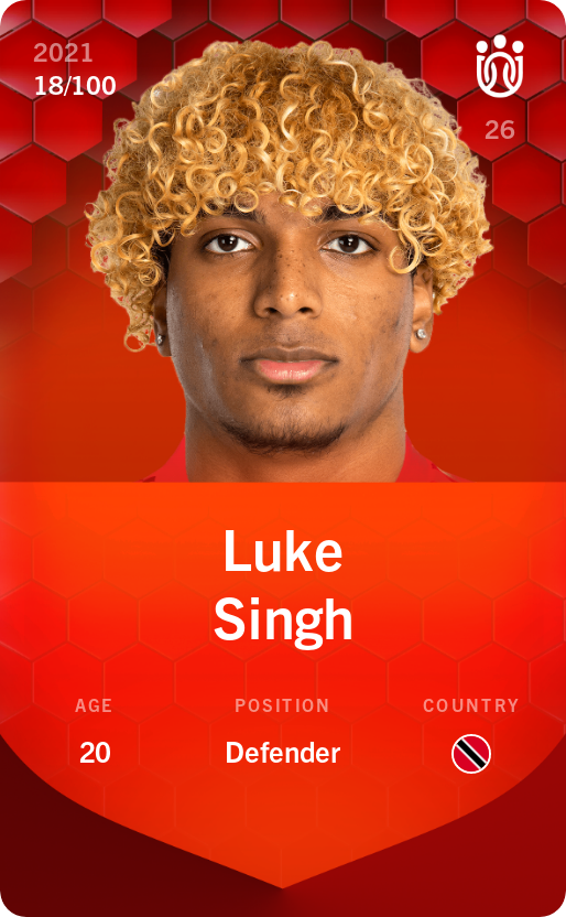 Sorare - Sorare Official - Luke Singh 2021-22 • Rare 18/100 - NFT # 69640895365968405904724423901576112086883687083069785756057163004747766412067