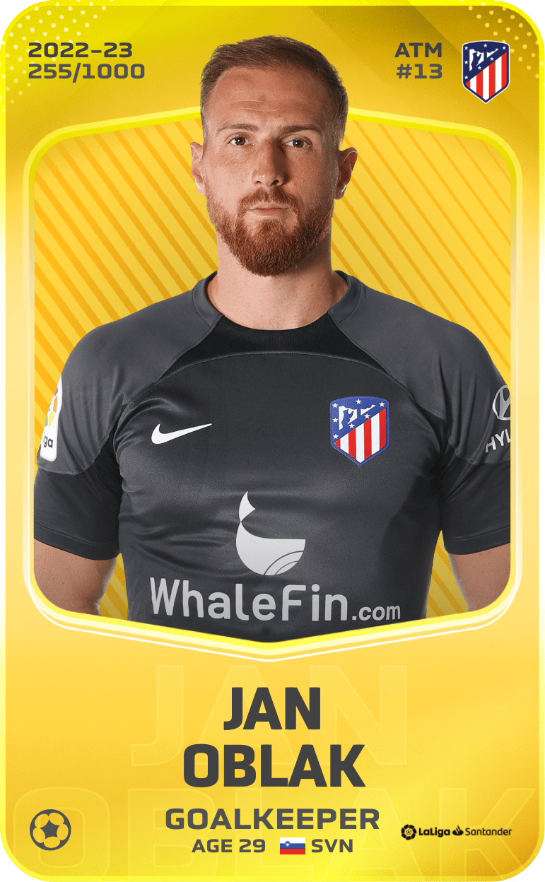 Jan Oblak 2022-23 • Limited 255/1000