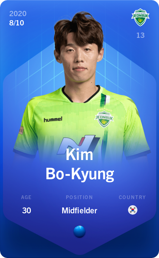 Sorare - Sorare Official - Kim Bo-Kyung 2020-21 • Super Rare 8/10 - NFT # 4933321137497713804184001976958879804062511345726142475038781471518126107744