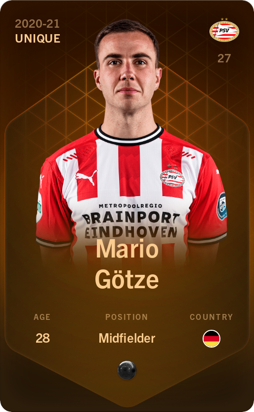 Sorare - Sorare Official - Mario Götze 2020-21 • Unique - NFT # 9300224990590686162786216600400041692802843218711673856843387846916379324975