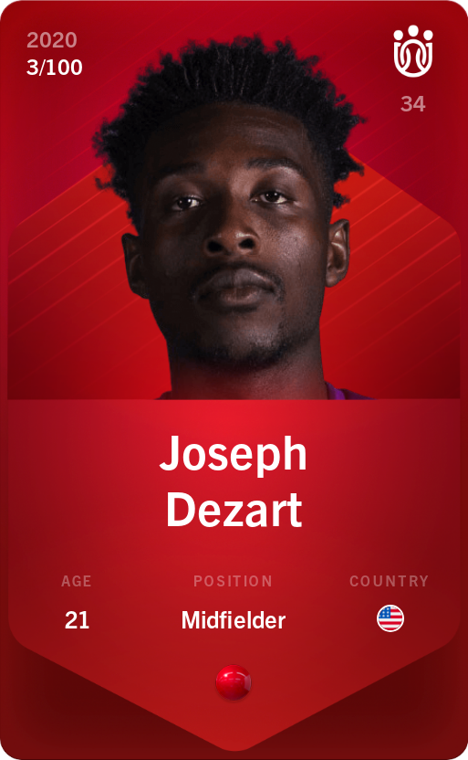 Sorare - Sorare Official - Joseph Dezart 2020-21 • Rare 3/100 - NFT # 89803499704530152802813196620888085202795609065419158257053455214651923866838