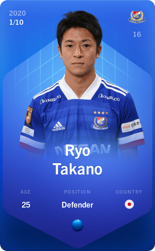Sorare - Sorare Official - Ryo Takano 2020-21 • Super Rare 1/10 - NFT # 66273755316376517451823218641093075957083446508318800403925292936664271111020