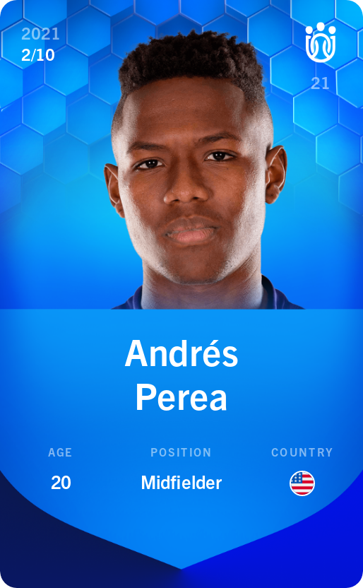 Sorare - Sorare Official - Andrés Perea 2021-22 • Super Rare 2/10 - NFT # 60519321244420352302776513497137622883849983166128931692684616147375422775958
