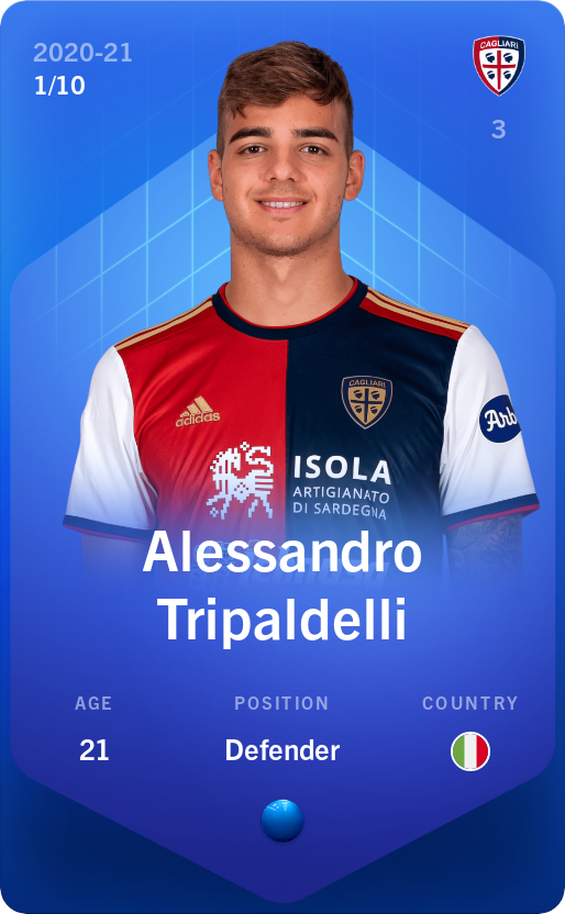 Sorare - Sorare Official - Alessandro Tripaldelli 2020-21 • Super Rare 1/10 - NFT # 826845789751963859581932079018086394970530160965903004526136870792929348991