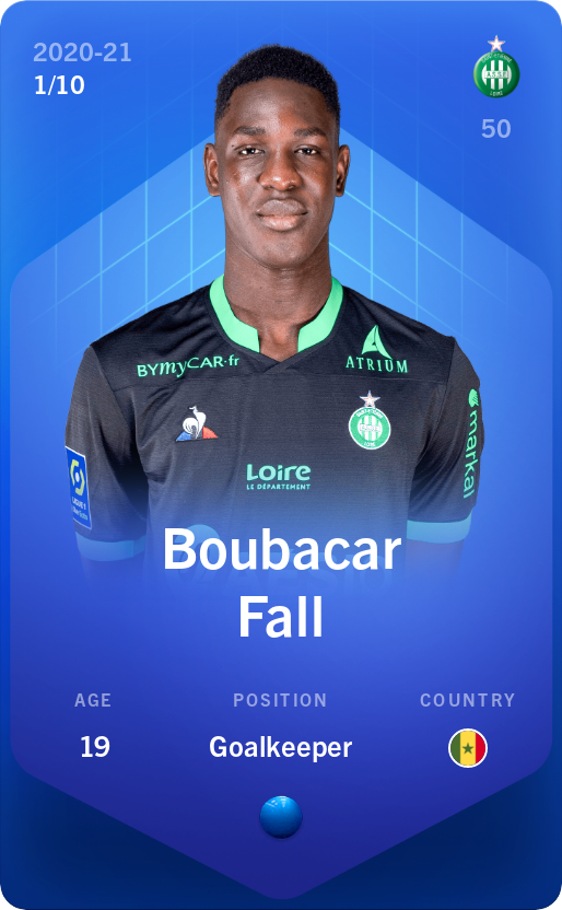 Sorare - Sorare Official - Boubacar Fall 2020-21 • Super Rare 1/10 - NFT # 84430139535422229723828852279193767156302005057861038480711107420069867176060