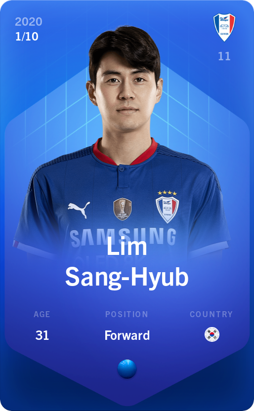 Sorare - Sorare Official - Lim Sang-Hyub 2020-21 • Super Rare 1/10 - NFT # 27657465650822003317985324353228125969562916291632714763220366445533426461435