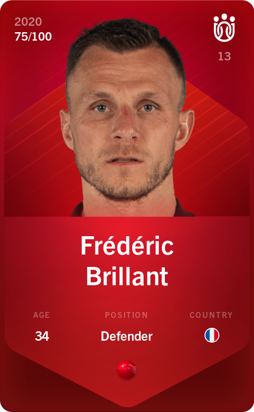 Sorare - Sorare Official - Frédéric Brillant 2020-21 • Rare 75/100 - NFT # 60330376440041489280457358596398145044293786738599788971230289784443507723485
