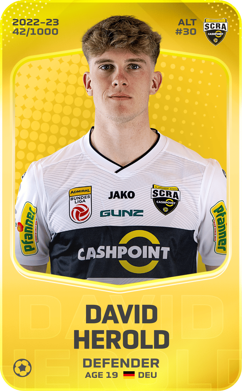 David Herold 2022-23 • Limited 42/1000
