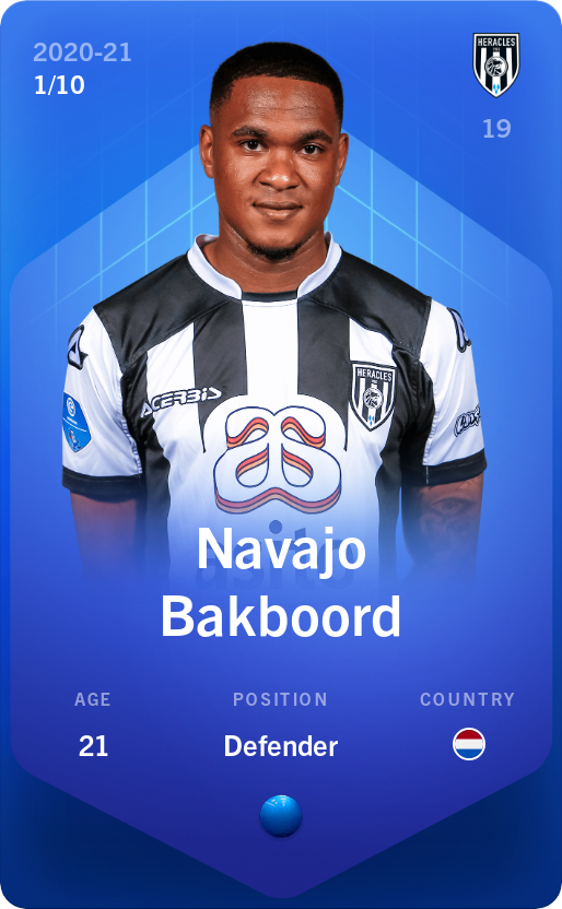 Sorare - Sorare Official - Navajo Bakboord 2020-21 • Super Rare 1/10 - NFT # 66613189461526558724867152180395093433475198585503985780673033051536865234592