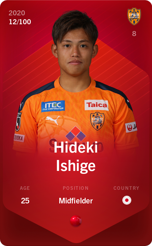 Sorare - Sorare Official - Hideki Ishige 2020-21 • Rare 12/100 - NFT # 23407151449567476606707046339453619712547695224306822918792266204659654143477