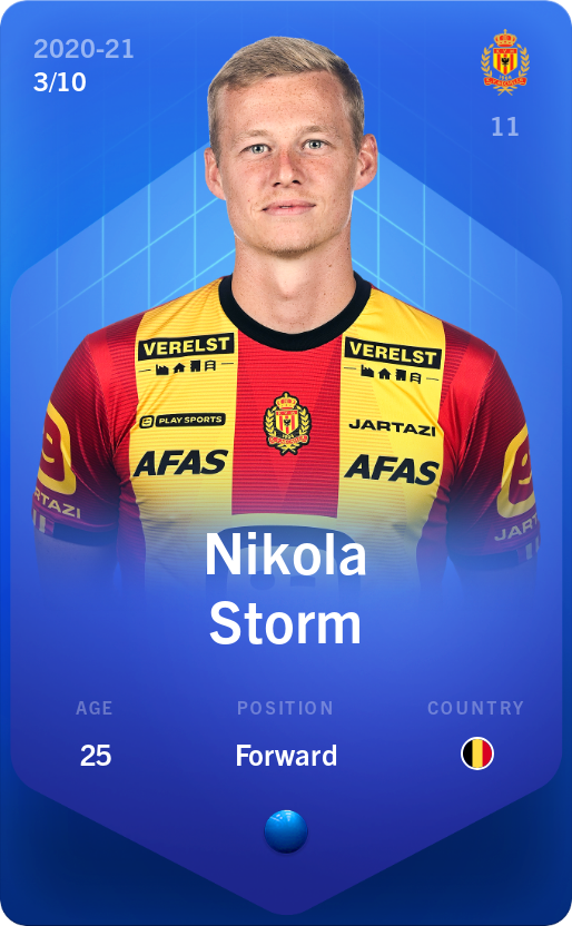 Sorare - Sorare Official - Nikola Storm 2020-21 • Super Rare 3/10 - NFT # 64388399446149159058203321326706768602712500926337689044577796105855470129537