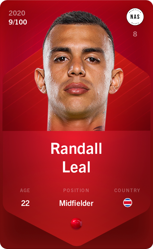 Sorare - Sorare Official - Randall Leal 2020-21 • Rare 9/100 - NFT # 3540587827568872097667433584114676264365017836481685525963291207092055829898