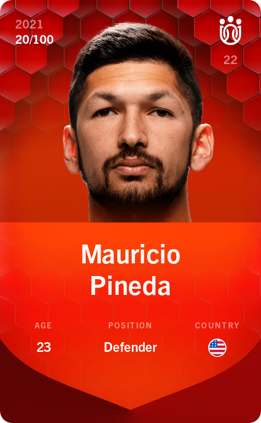 Sorare - Sorare Official - Mauricio Pineda 2021-22 • Rare 20/100 - NFT # 112431454489655248561855026166655999532147826703319569211513578411044189338055