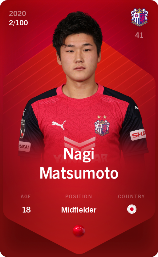 Sorare - Sorare Official - Nagi Matsumoto 2020-21 • Rare 2/100 - NFT # 97350902481425002471157656729294679863013847792304939127197825479718603443490